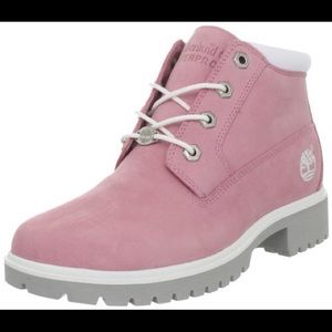Pink timberland boots
